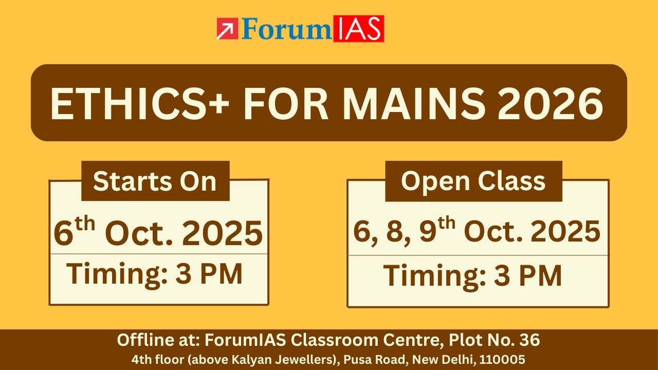 First 3 Open Classes on Ethics+ for Mains 2026 Starts 6th October 2025